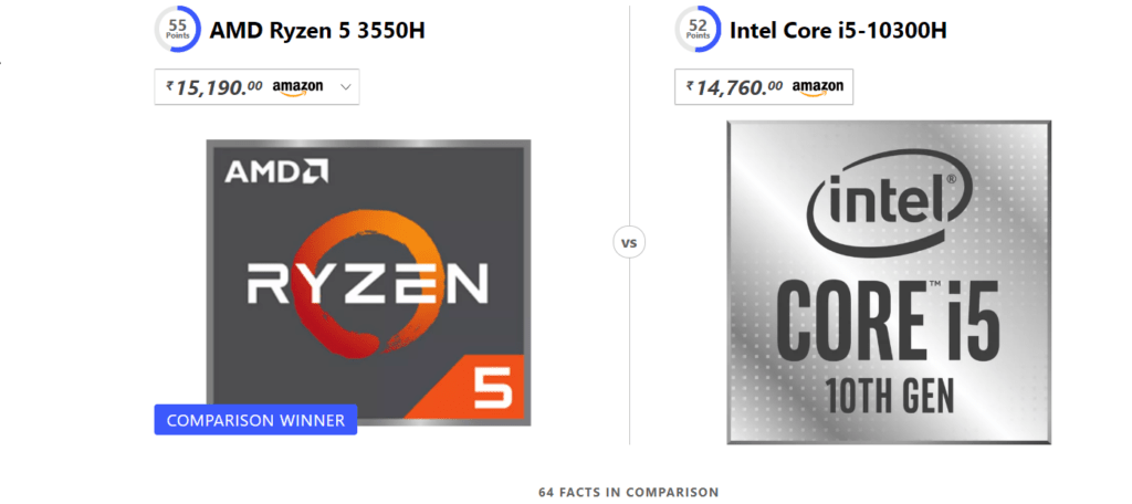 2022 06 22 16 37 36 AMD Ryzen 5 3550H vs Intel Core i5 10300H What is the difference