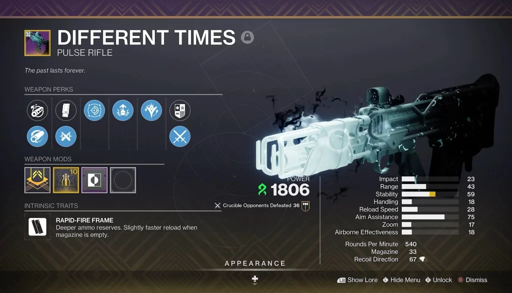 How to Obtain The Different Times Pulse Rifle In Destiny 2