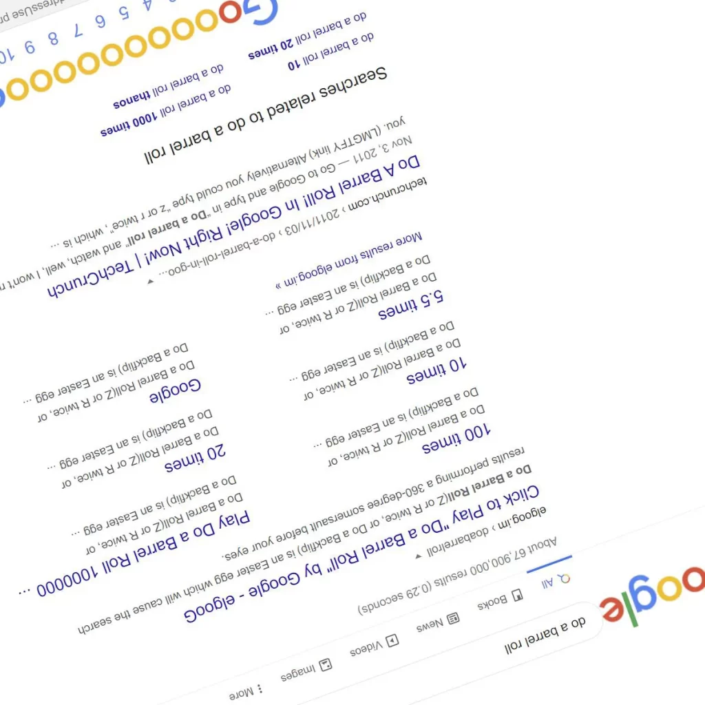 How to "Do a Barrel Roll 20 Times" on Google?