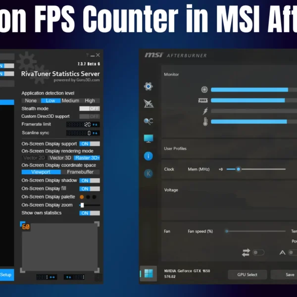 How to Enable FPS Counter In MSI Afterburner?