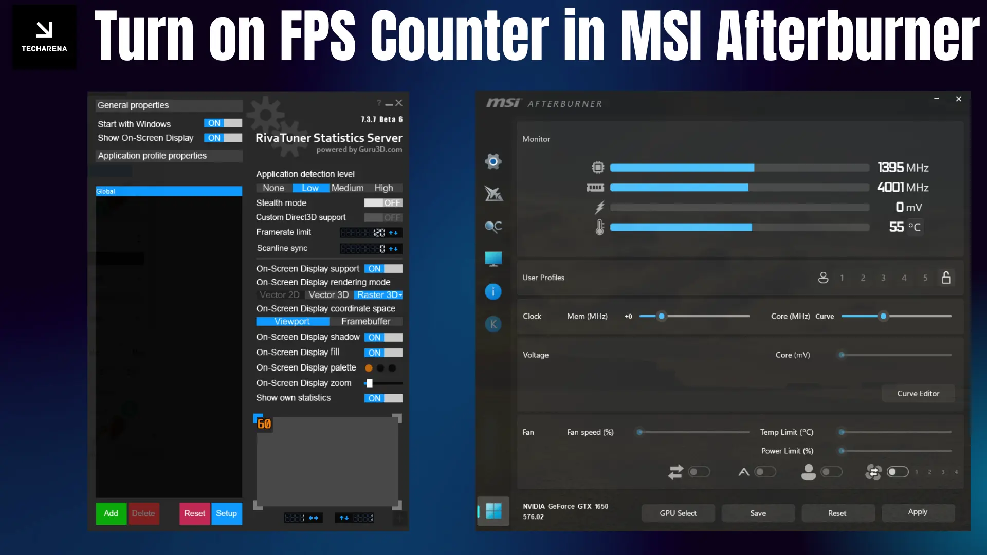 Enable FPS Counter In MSI Afterburner