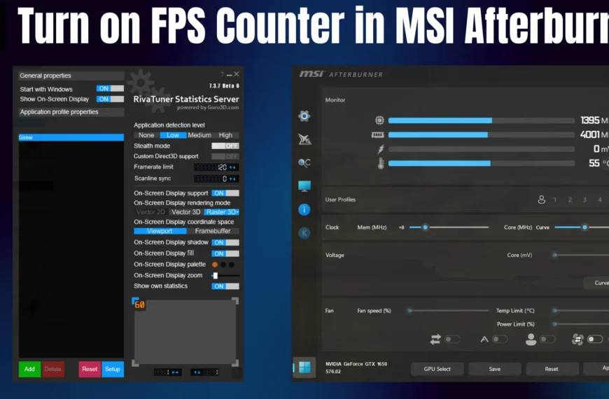 Enable FPS Counter In MSI Afterburner