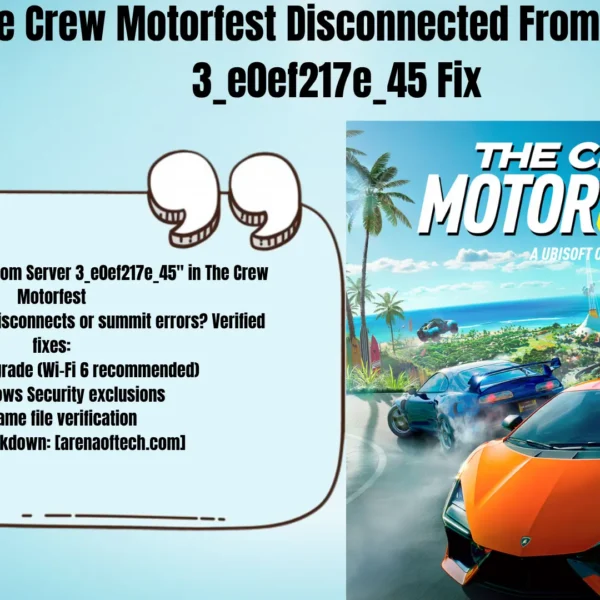 The Crew Motorfest Disconnected From Server 3_e0ef217e_45 Fix